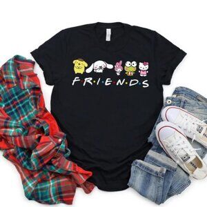 Hello Kitty Pompompurin Cinnamoroll My Melody Keroppi Group T-shirt